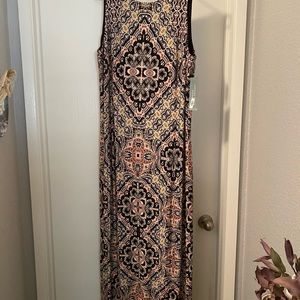 long multi color dress. NWT size XL-14-16